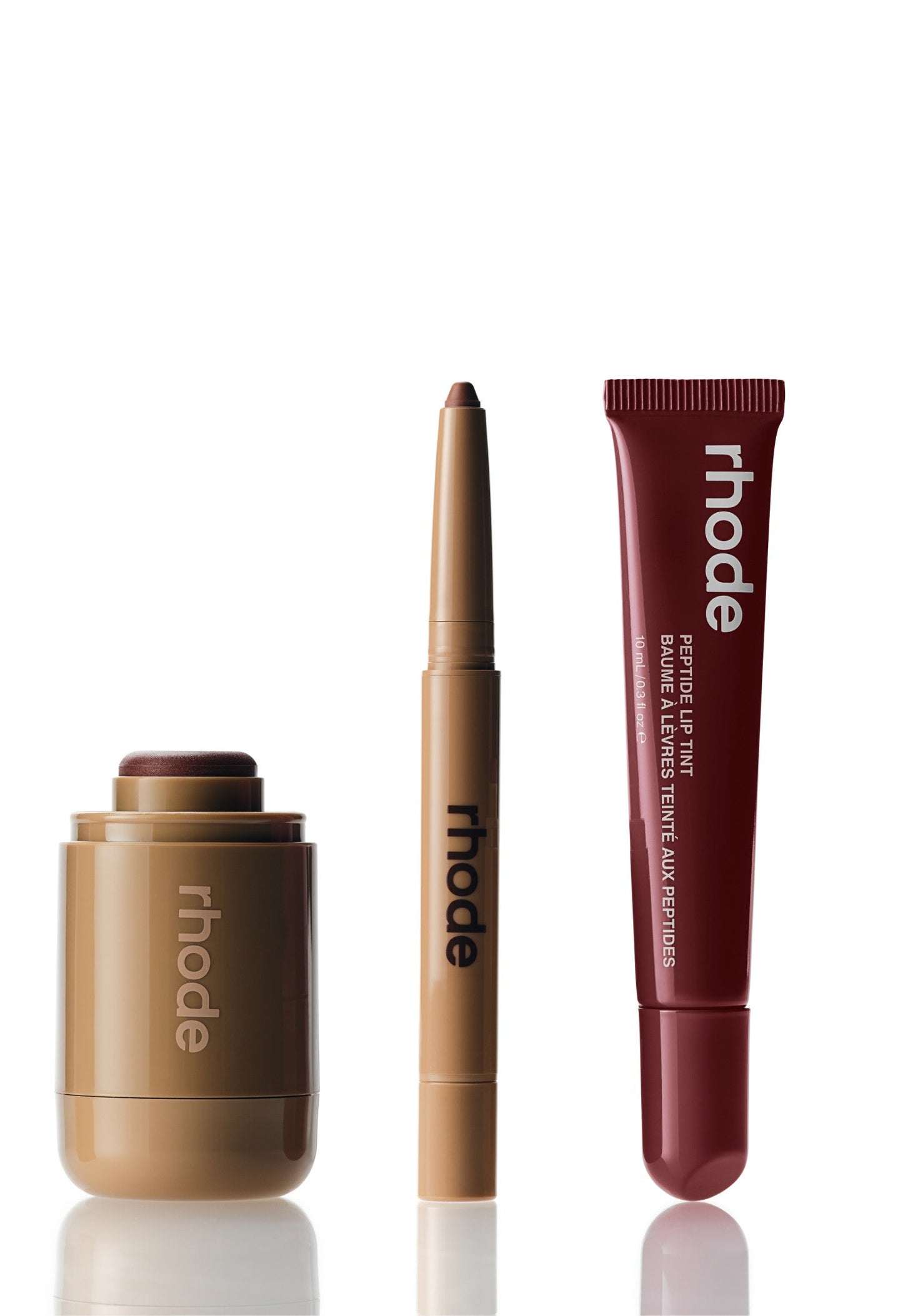 pocket blush toasted teddy, peptide lip shape lean, peptide lip tint pbj