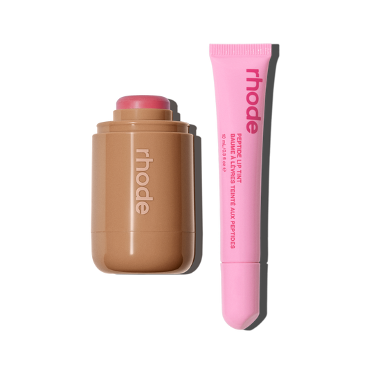 pocket blush sprinkle and peptide lip tint jelly bean