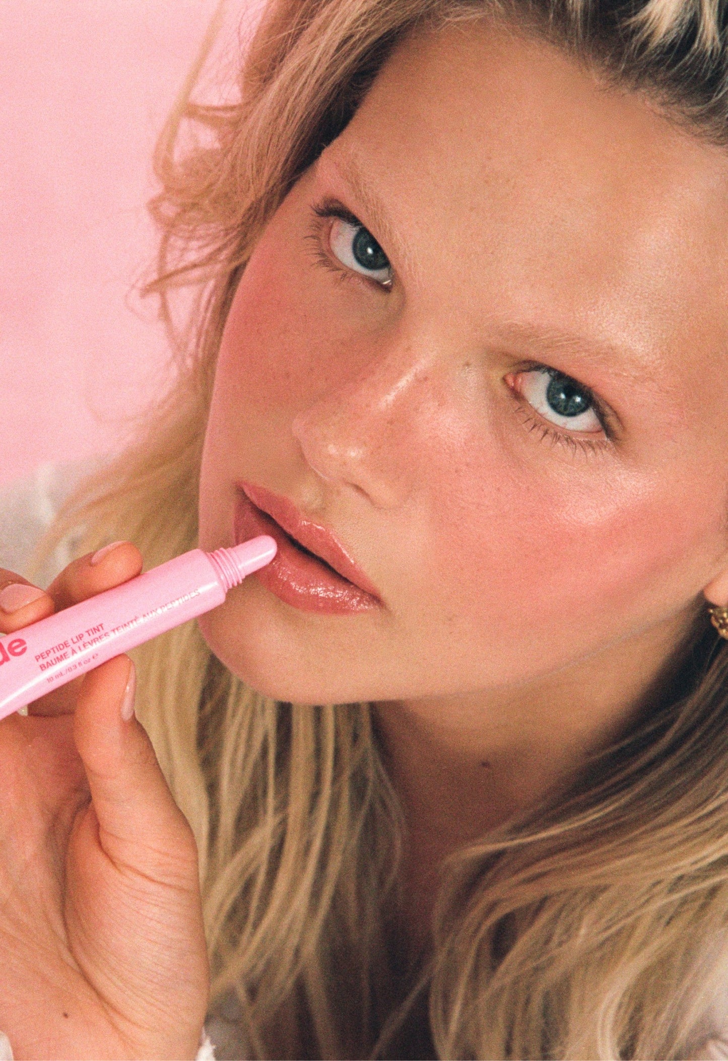 anna with peptide lip tint jelly bean