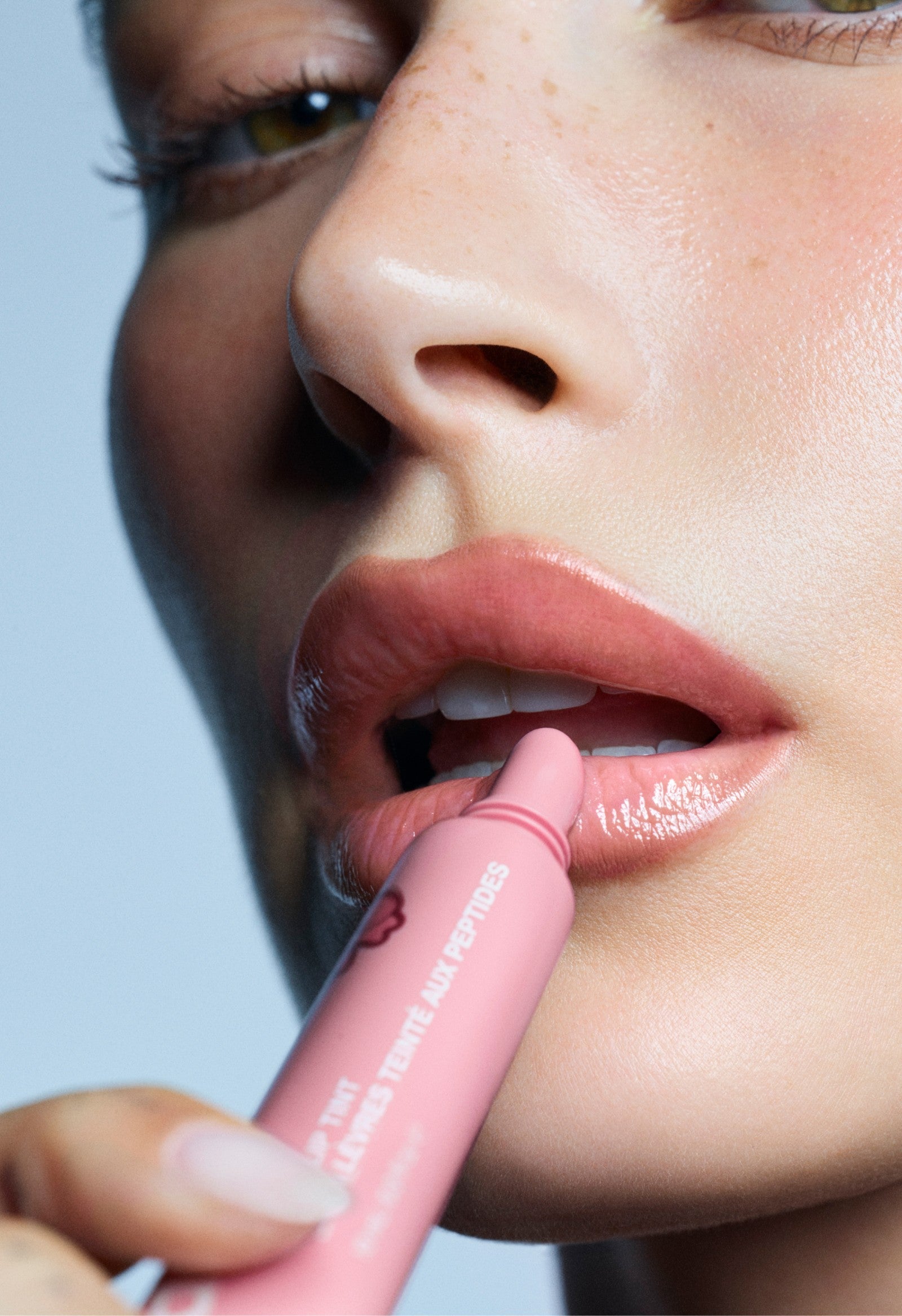 hailey with scented peptide lip tint ribobn