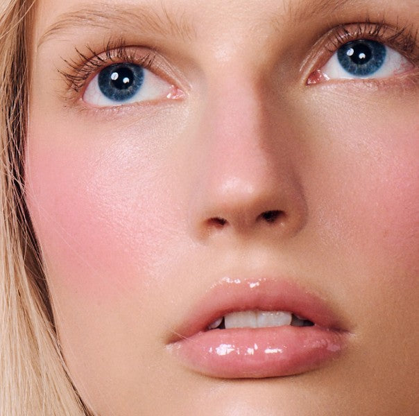 model wears peptide lip tint in ribbon